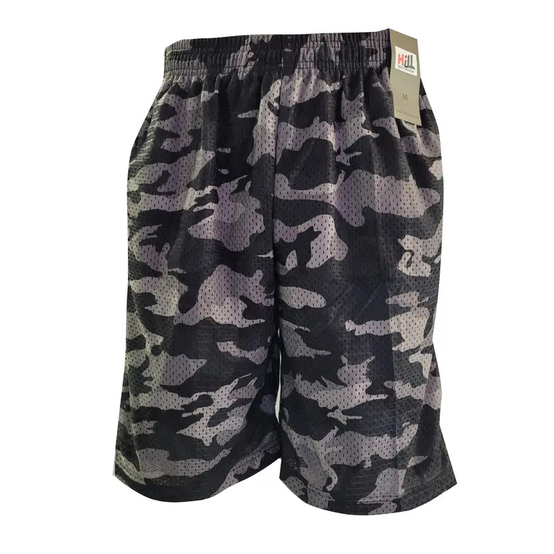 HILL Men's Active Mesh Shorts Basketball Shorts with Drawstrings 2 Pockets Lightweight Plain Casual Gym Shorts Hip Hop Harem Multi Colors (S to 5XL)