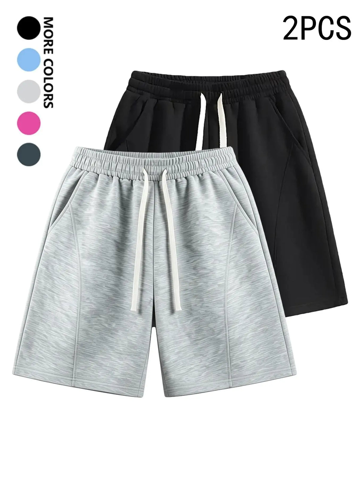 Men's Casual Breathable Stretch Shorts, Plain, Versatile Outdoor Wear, Comfortable and Stylish, Perfect for Daily Activities, Ideal for All Seasons, Casual Streetwear Shorts, Summer Fashion Shorts