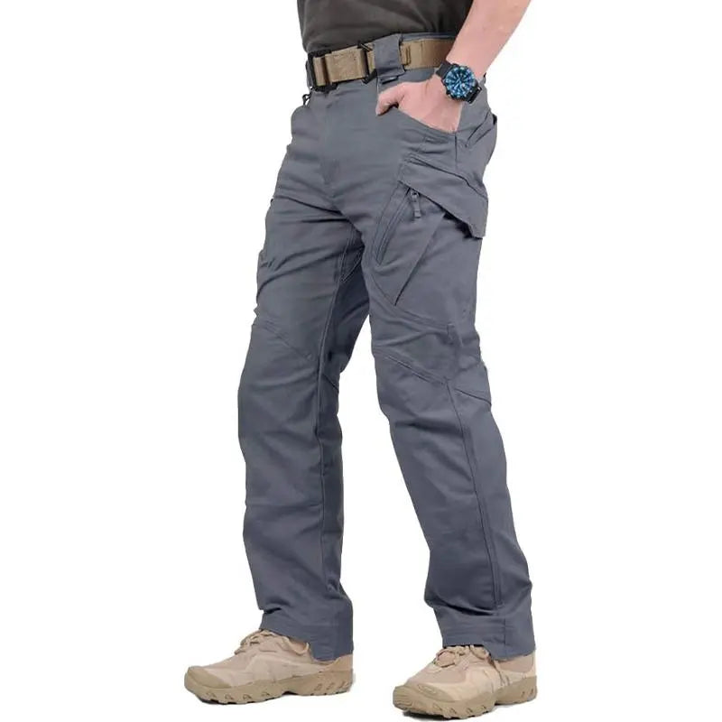 HOMUG Men's Lightweight Casual Work Pants & Tactical Hiking Pants Featuring durable multifunctional pockets and a straight-leg design, these pants are perfect for spring and autumn wear.