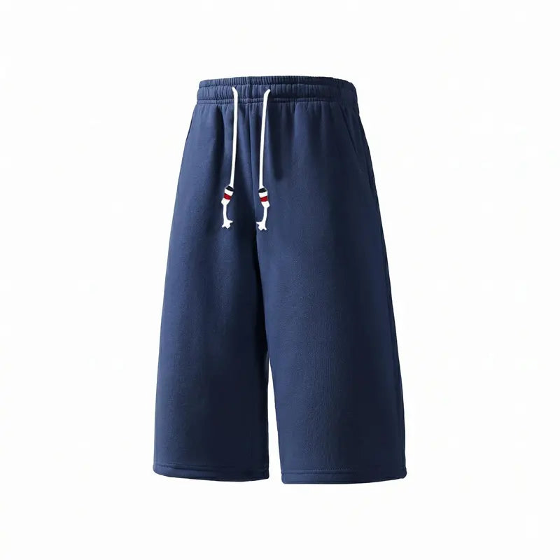 SPEEALER Men’s 4PCS Baggy Oversized Loose-Fit Mid-Length Long Sweat Shorts, 7/8 Length, Drawstring Elastic Waist, Casual Bottoms