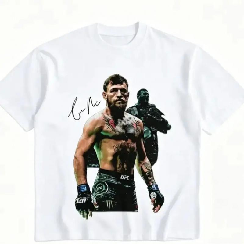 UNDISPUTED Conor "The Notorious" McGregor Signature Heavy Cotton T-shirt UFC Pound For Pound Shirt MMA Fan Apparel Pump Cover Direct-to-garment Printing Top