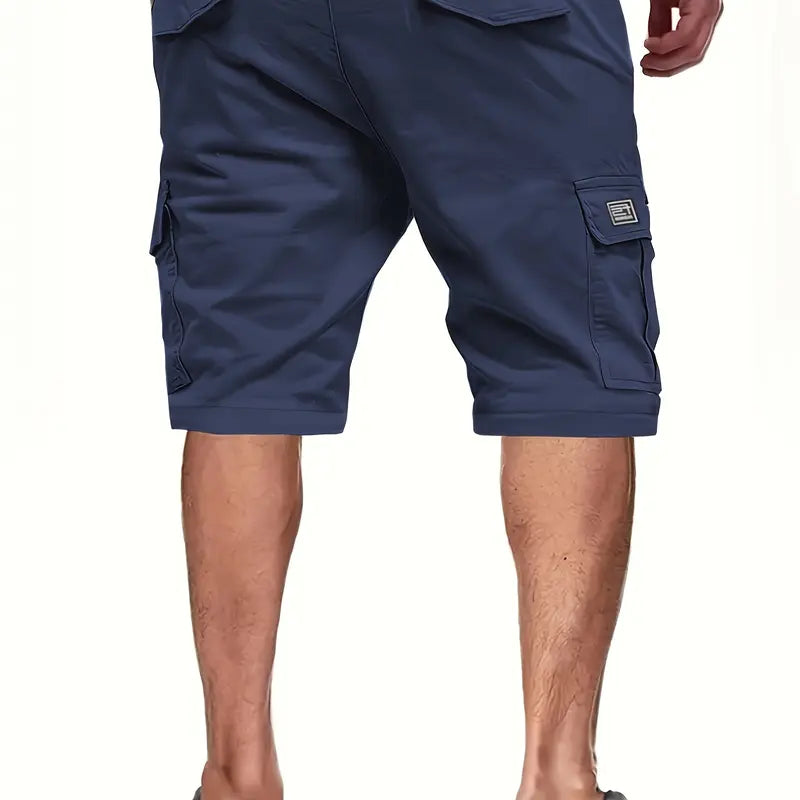 Men’s Lightweight Summer Cargo Shorts - Casual Sport Menswear with 4 Pockets, Back Flap Pocket, Baggy Loose Fit, Wrinkle-Free Durable Fabric; Note: Runs Small, Choose 1 Size Up