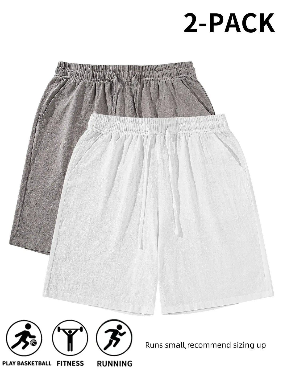 Men's Plain Linen Shorts, Casual Tropical Beach Shorts, Drawstring Waist Design, Summer Comfortable Bottoms, Breathable Comfy Shorts, Ideal for Daily Wear and Leisure Activities