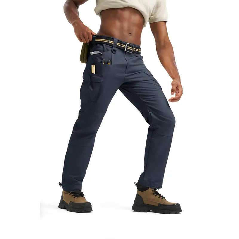 GOPUNE Men's Tactical Work Pants Lightweight Multi-Pocket Water Resistant Cargo Pants Ripstop Hiking Military Construction Outdoor Pants 10 Pockets #outdoorfun #bluecollar#workpants