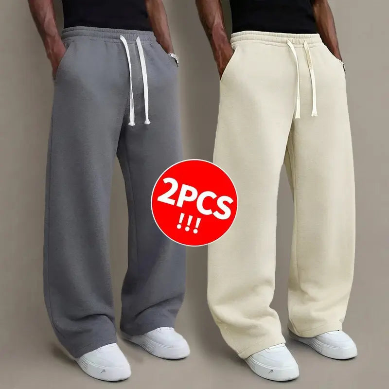 Men’s knit long pants for autumn/winter, 2-pack available (also offered as single item), hot sale during mid-season promotions