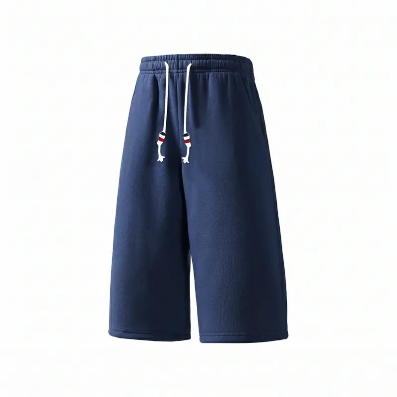 SPEEALER Men’s 4PCS Baggy Oversized Loose-Fit Mid-Length Long Sweat Shorts, 7/8 Length, Drawstring Elastic Waist, Casual Bottoms