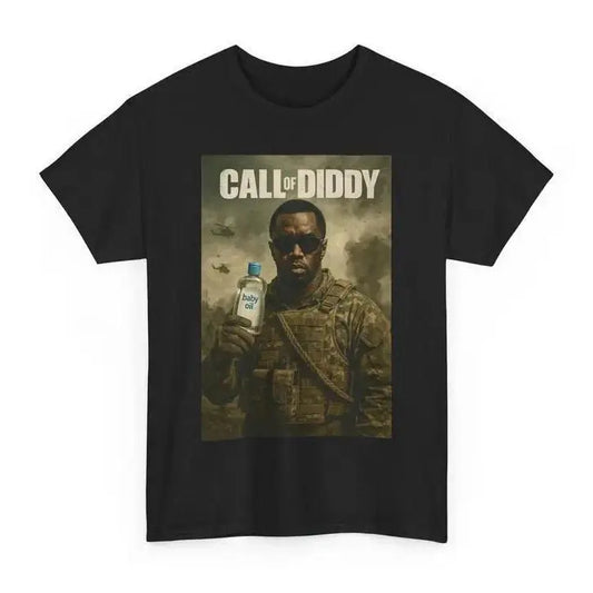 Call of Diddy - Funny Diddy Baby Oil Meme  Cotton Shirt, 90s Graphic Tee Streetwear star