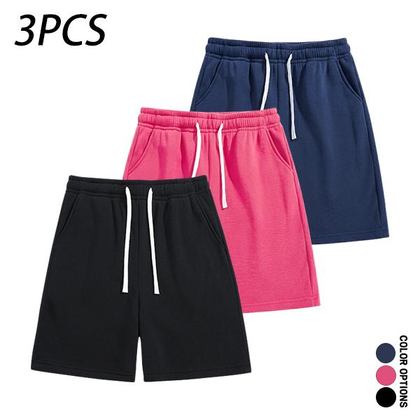Pack of 4 men’s summer casual shorts featuring a drawstring elastic waistband, skin-friendly and breathable fabric, and a loose fit for everyday wear, leisure activities, sports, and fitness.summervibes