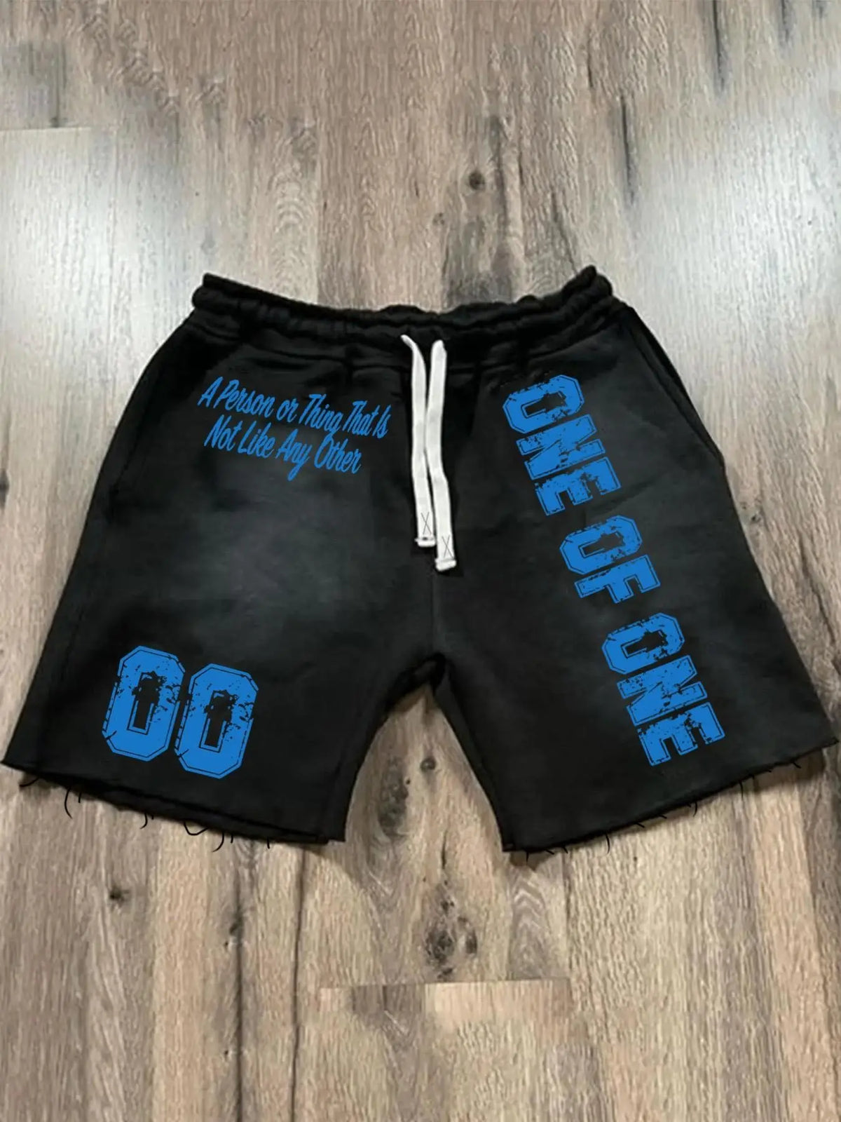 Summer Letter Print Graffiti Shorts, Casual Drawstring Fitted Shorts with Comfortable Fashion Design, Drawstring Waistband Shorts