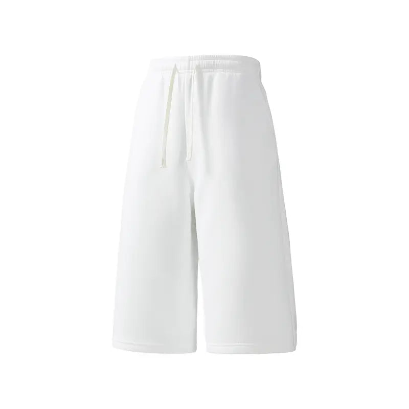 Men's 4-Pack 7-In Wide Leg Sweat Shorts - Elastic Waist, Drawstring, Deep Side Pockets, Sporty Chic Streetwear Shorts, Loose Fit Sweat Jorts, Easy Go-To for Casual Weekends, Ready for Gym, Errands, Travel (Light Gray, Black, Blush Pink, Dark Gray)