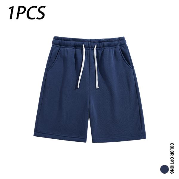Pack of 4 men’s summer casual shorts: drawstring waist, skin-friendly and breathable, versatile loose fit for everyday wear, leisure, sports, and fitness.summervibes