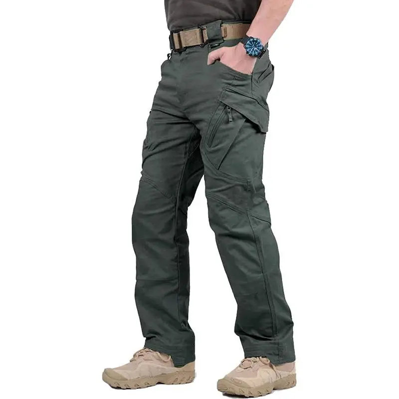 HOMUG Men's Lightweight Casual Work Pants & Tactical Hiking Pants Featuring durable multifunctional pockets and a straight-leg design, these pants are perfect for spring and autumn wear.