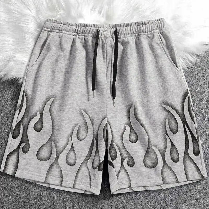 Men’s 2-Pack 5-in Athletic Gym Shorts, Sporty Chic 1990s Aesthetic Graphic Casual Street Shorts with Elastic Waistband, Drawstring, Matching Y2K Hip-Hop Menswear Design