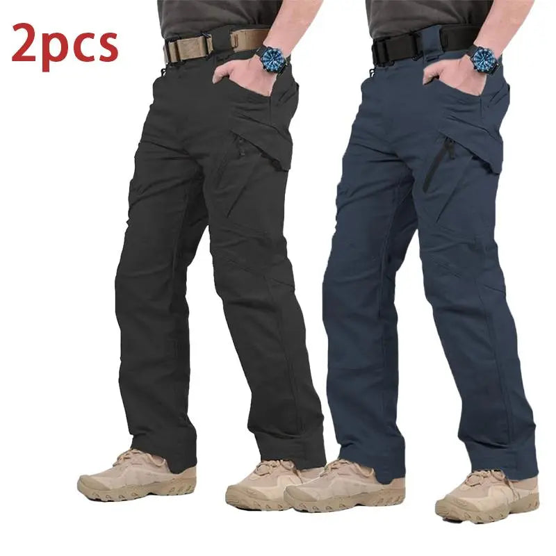 HOMUG Men's Lightweight Casual Work Pants & Tactical Hiking Pants Featuring durable multifunctional pockets and a straight-leg design, these pants are perfect for spring and autumn wear.