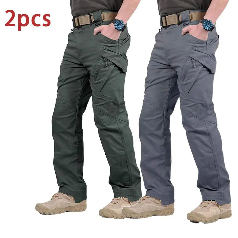 HOMUG Men's Lightweight Casual Work Pants & Tactical Hiking Pants Featuring durable multifunctional pockets and a straight-leg design, these pants are perfect for spring and autumn wear.