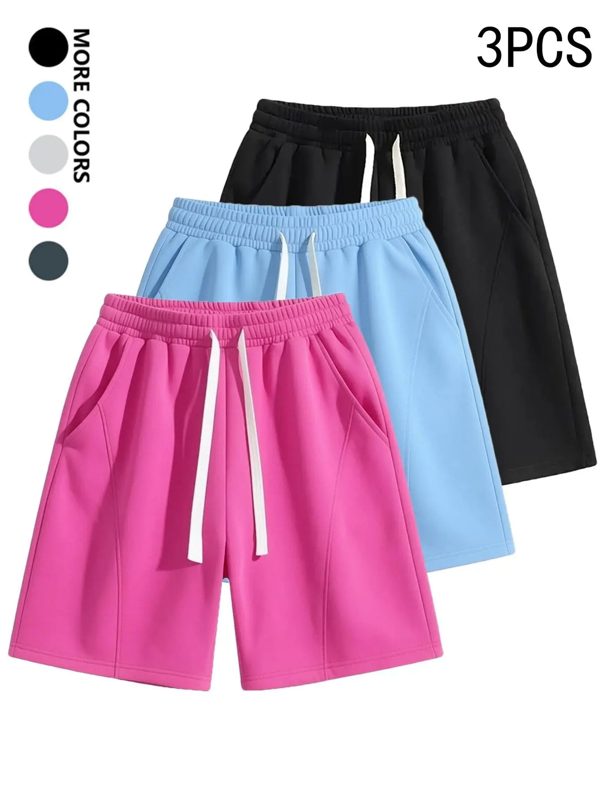 Men's Casual Breathable Stretch Shorts, Plain, Versatile Outdoor Wear, Comfortable and Stylish, Perfect for Daily Activities, Ideal for All Seasons, Casual Streetwear Shorts, Summer Fashion Shorts