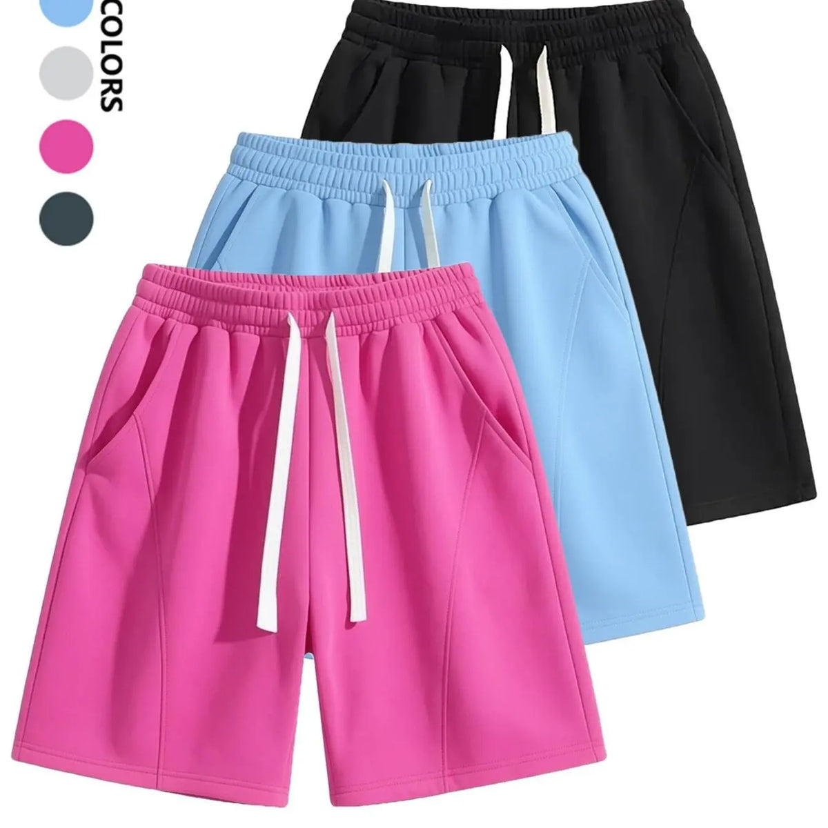 Men's Casual Breathable Stretch Shorts, Plain, Versatile Outdoor Wear, Comfortable and Stylish, Perfect for Daily Activities, Ideal for All Seasons, Casual Streetwear Shorts, Summer Fashion Shorts