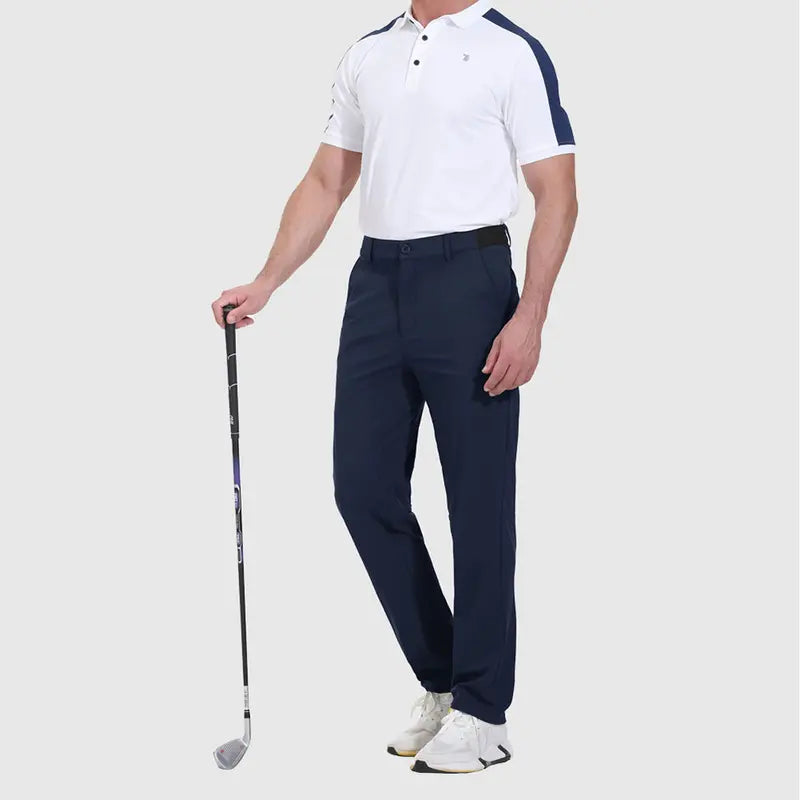 [CLEARANCE] GOPUNE Mens Fashion 4-Way Stretch Golf Pants Lightweight Quick-Dry Casual Work Pant with 3 Pockets Springtok Menswear Trouser Beige Plain Super Thinner Workwear