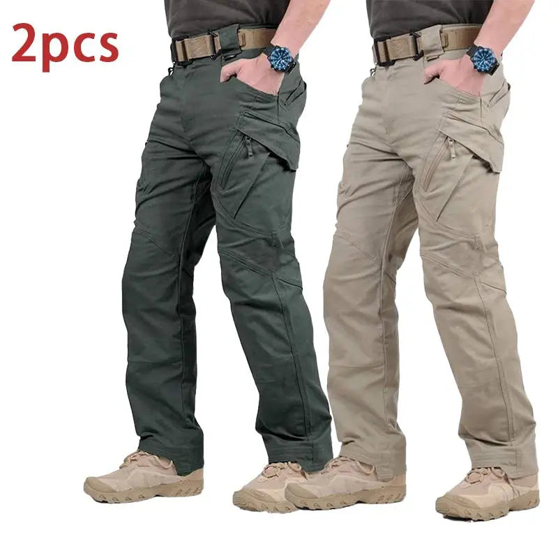 HOMUG Men's Lightweight Casual Work Pants & Tactical Hiking Pants Featuring durable multifunctional pockets and a straight-leg design, these pants are perfect for spring and autumn wear.