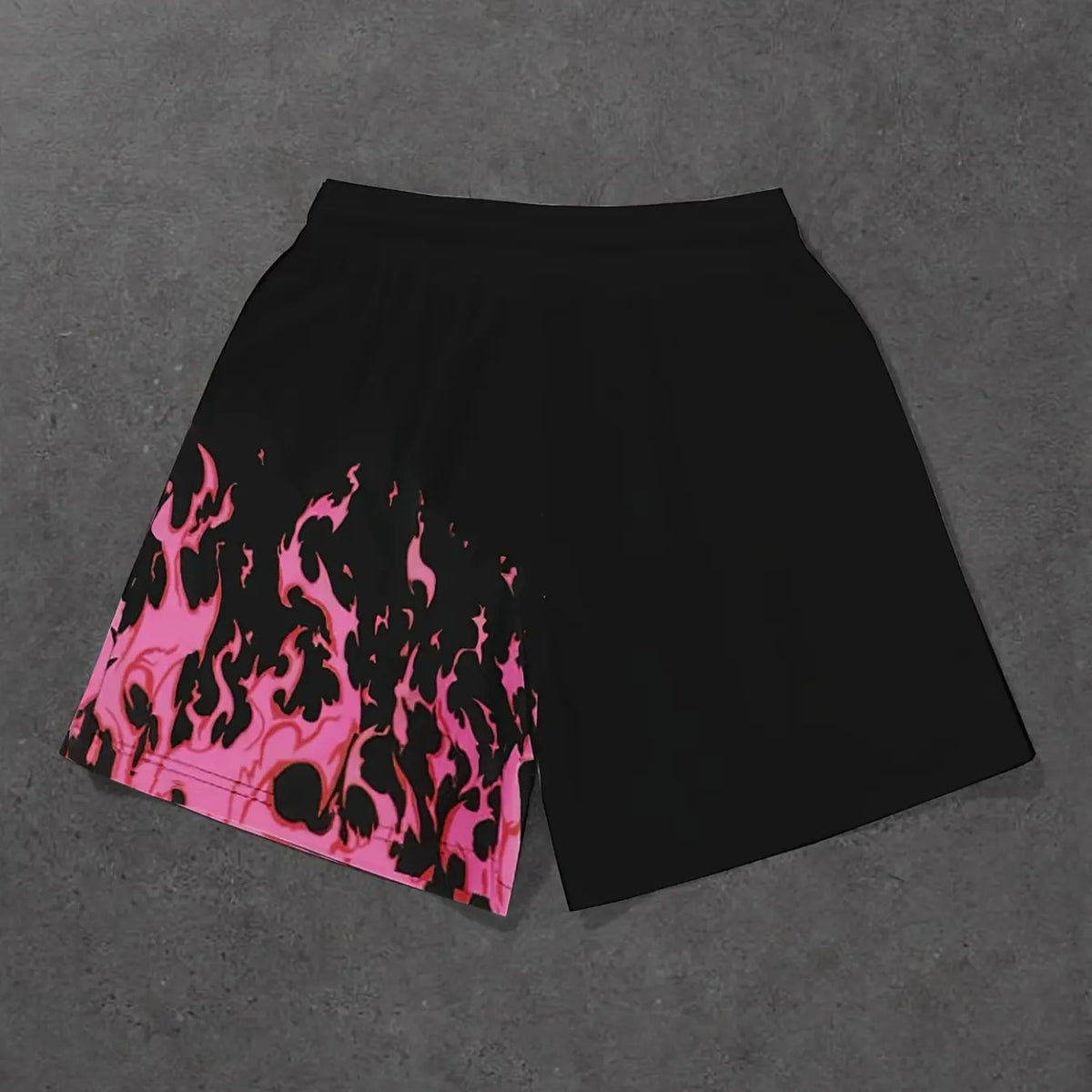 Men's Fashion Streetwear Activewear Printed Shorts, Creative Flame Print Pattern, Comfortable Versatile Shorts, Essential for Shopping and Styling, Graphic Shorts
