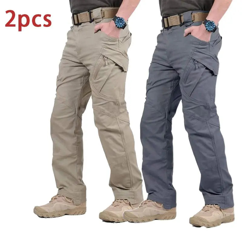 HOMUG Men's Lightweight Casual Work Pants & Tactical Hiking Pants Featuring durable multifunctional pockets and a straight-leg design, these pants are perfect for spring and autumn wear.