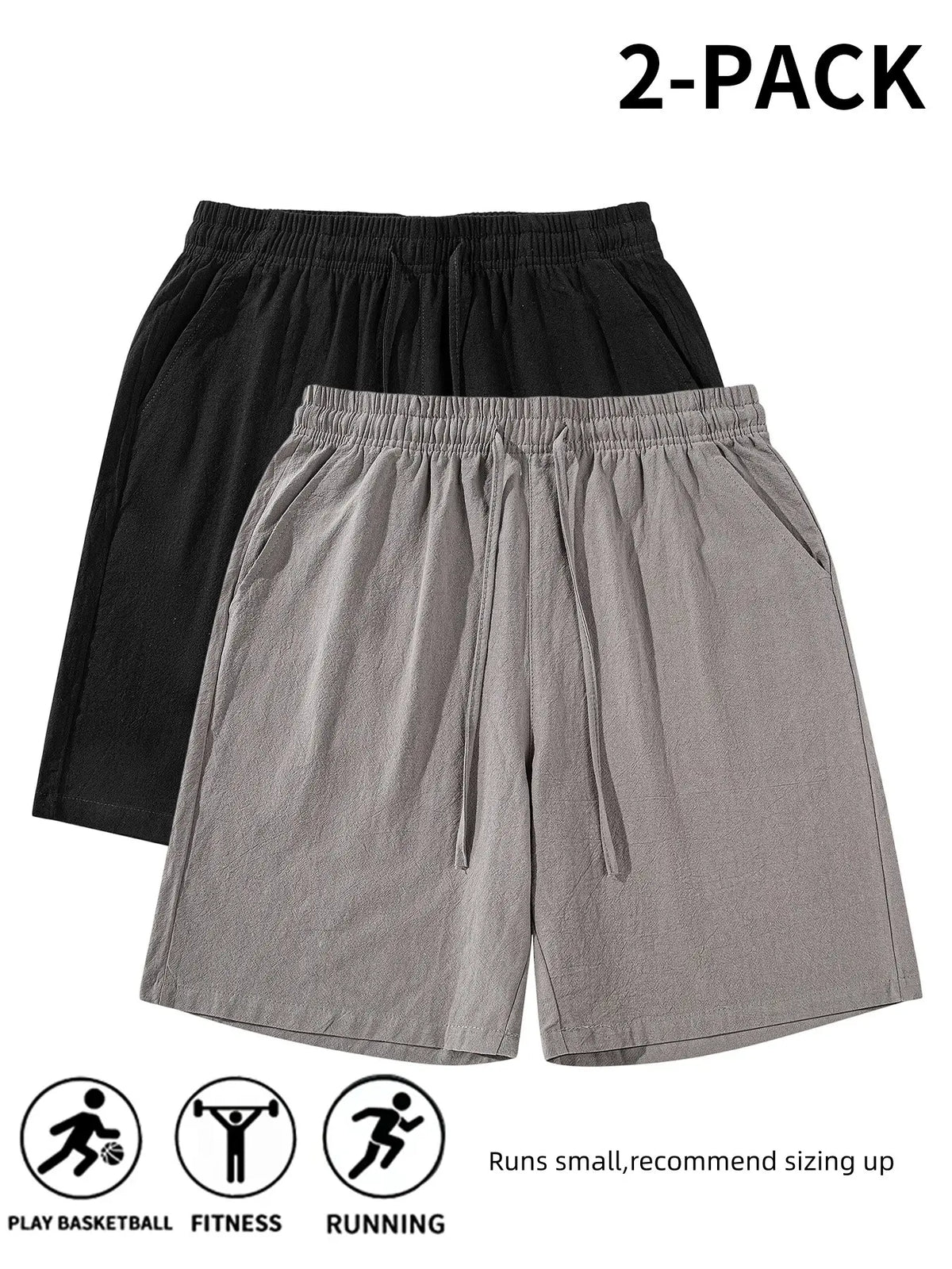 Men's Plain Linen Shorts, Casual Tropical Beach Shorts, Drawstring Waist Design, Summer Comfortable Bottoms, Breathable Comfy Shorts, Ideal for Daily Wear and Leisure Activities