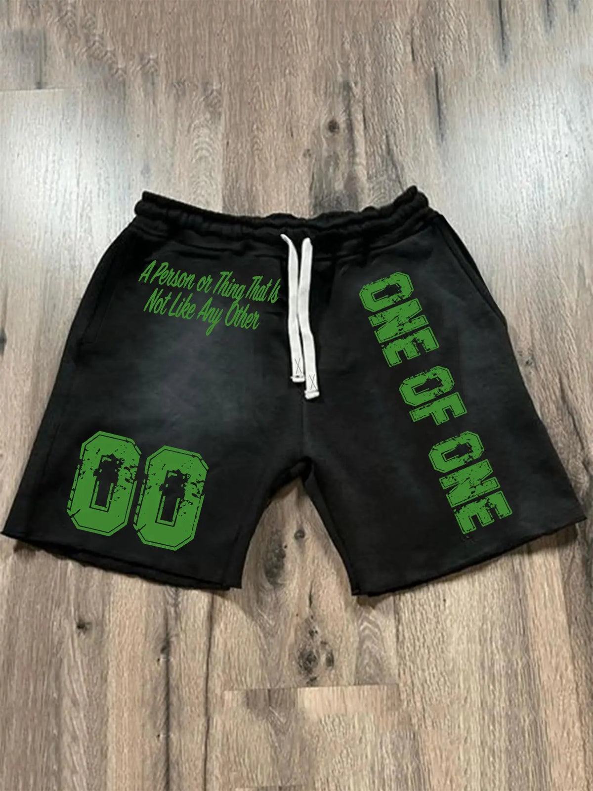 Summer Letter Print Graffiti Shorts, Casual Drawstring Fitted Shorts with Comfortable Fashion Design, Drawstring Waistband Shorts