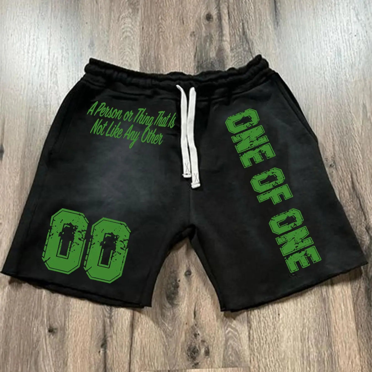 Summer Letter Print Graffiti Shorts, Casual Drawstring Fitted Shorts with Comfortable Fashion Design, Drawstring Waistband Shorts