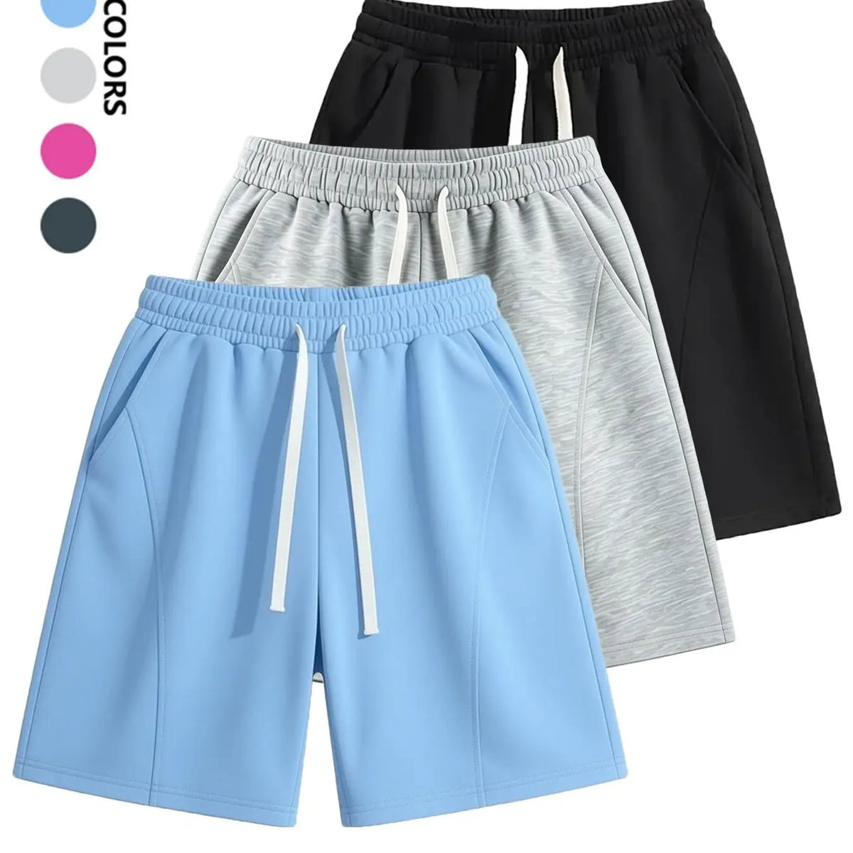Men's Casual Breathable Stretch Shorts, Plain, Versatile Outdoor Wear, Comfortable and Stylish, Perfect for Daily Activities, Ideal for All Seasons, Casual Streetwear Shorts, Summer Fashion Shorts