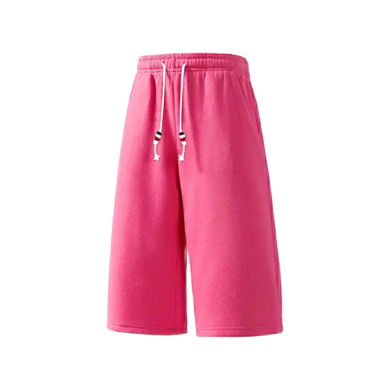 SPEEALER Men’s 4PCS Baggy Oversized Loose-Fit Mid-Length Long Sweat Shorts, 7/8 Length, Drawstring Elastic Waist, Casual Bottoms