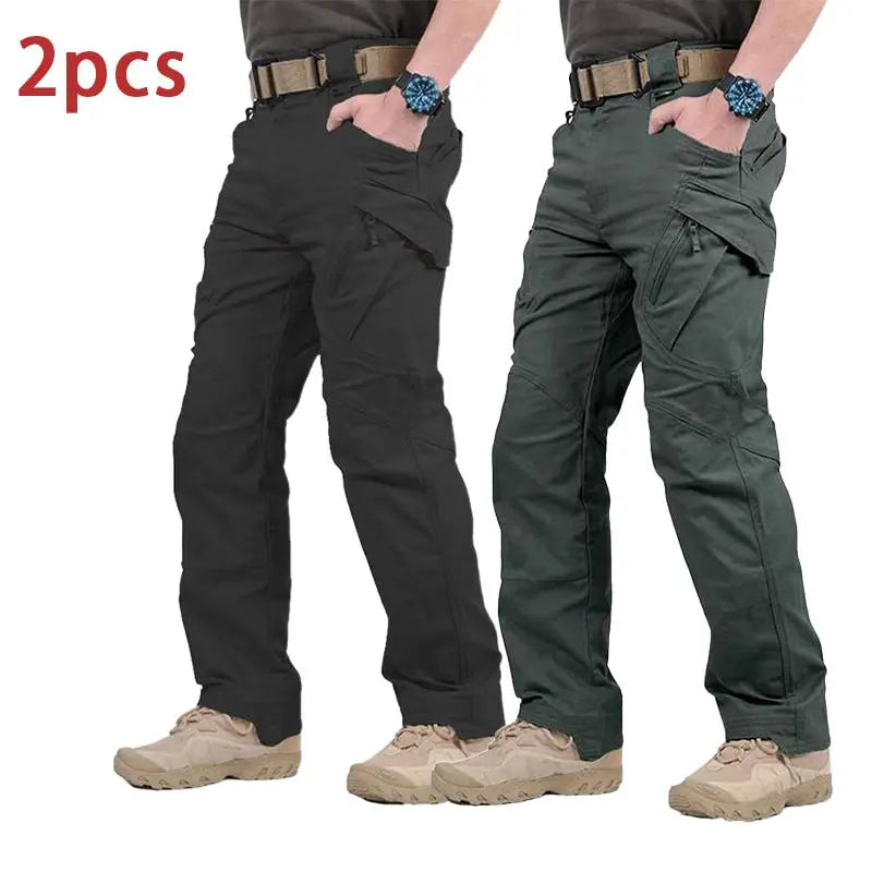HOMUG Men's Lightweight Casual Work Pants & Tactical Hiking Pants Featuring durable multifunctional pockets and a straight-leg design, these pants are perfect for spring and autumn wear.