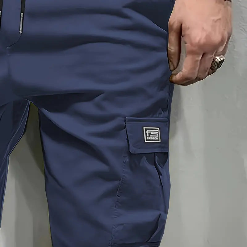 Men’s Lightweight Summer Cargo Shorts - Casual Sport Menswear with 4 Pockets, Back Flap Pocket, Baggy Loose Fit, Wrinkle-Free Durable Fabric; Note: Runs Small, Choose 1 Size Up
