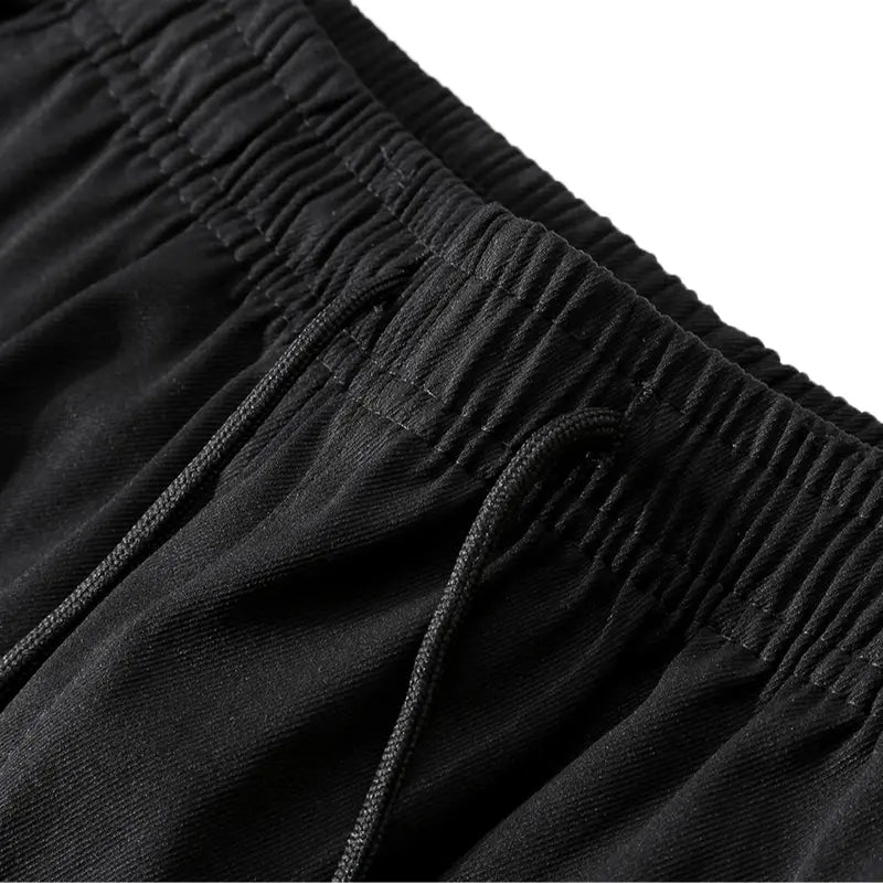 URMCZ Men's 3-Pack Plain Cargo Pants - Tactical Fitted Cut, Mid Waist Elastic Band, Multiple Pockets, Activewear, Work Wear, Green+Khaki+Coffee for Outdoor Use