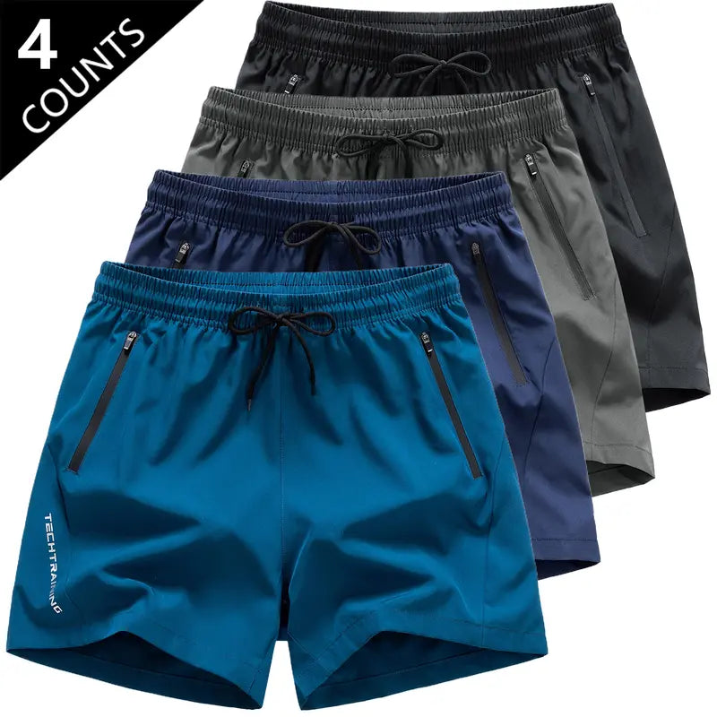 Sohochic Men's 4-Pack Summer Casual Quick-Grab Shorts - Comfortable, Stylish, Ready-to-Go, No Matching Needed Menswear Bottoms