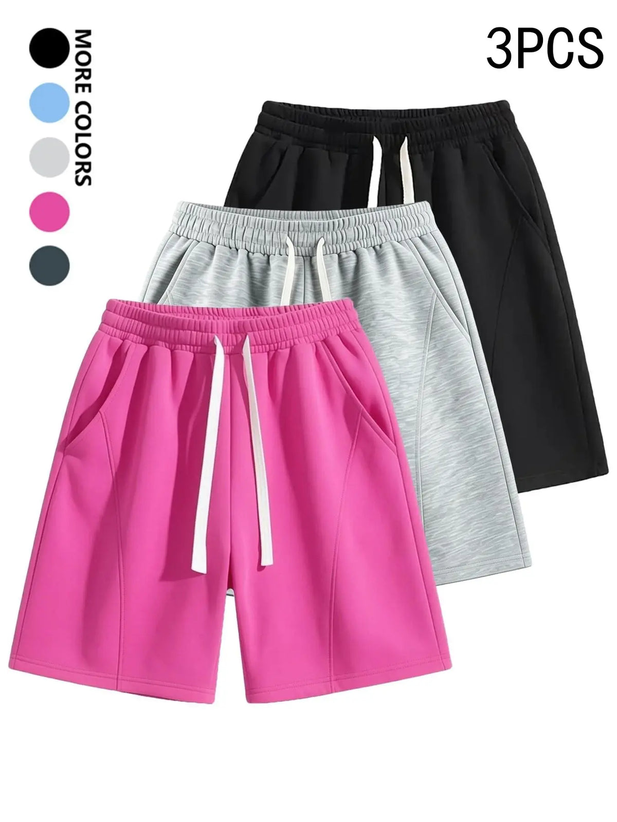 Men's Casual Breathable Stretch Shorts, Plain, Versatile Outdoor Wear, Comfortable and Stylish, Perfect for Daily Activities, Ideal for All Seasons, Casual Streetwear Shorts, Summer Fashion Shorts