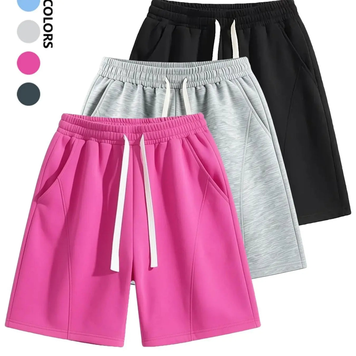 Men's Casual Breathable Stretch Shorts, Plain, Versatile Outdoor Wear, Comfortable and Stylish, Perfect for Daily Activities, Ideal for All Seasons, Casual Streetwear Shorts, Summer Fashion Shorts