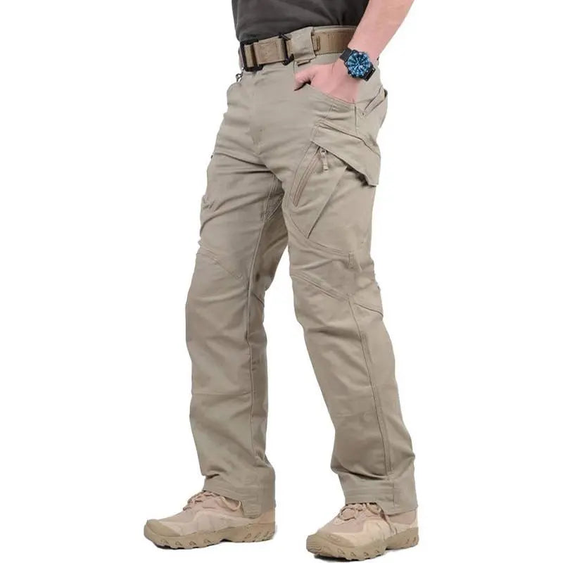 HOMUG Men's Lightweight Casual Work Pants & Tactical Hiking Pants Featuring durable multifunctional pockets and a straight-leg design, these pants are perfect for spring and autumn wear.