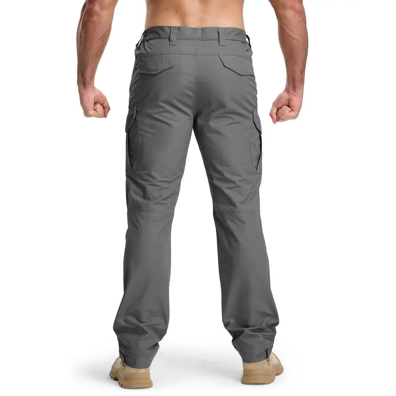 GOPUNE Men's Tactical Work Pants Lightweight Multi-Pocket Water Resistant Cargo Pants Ripstop Hiking Military Construction Outdoor Pants 10 Pockets #outdoorfun #bluecollar#workpants