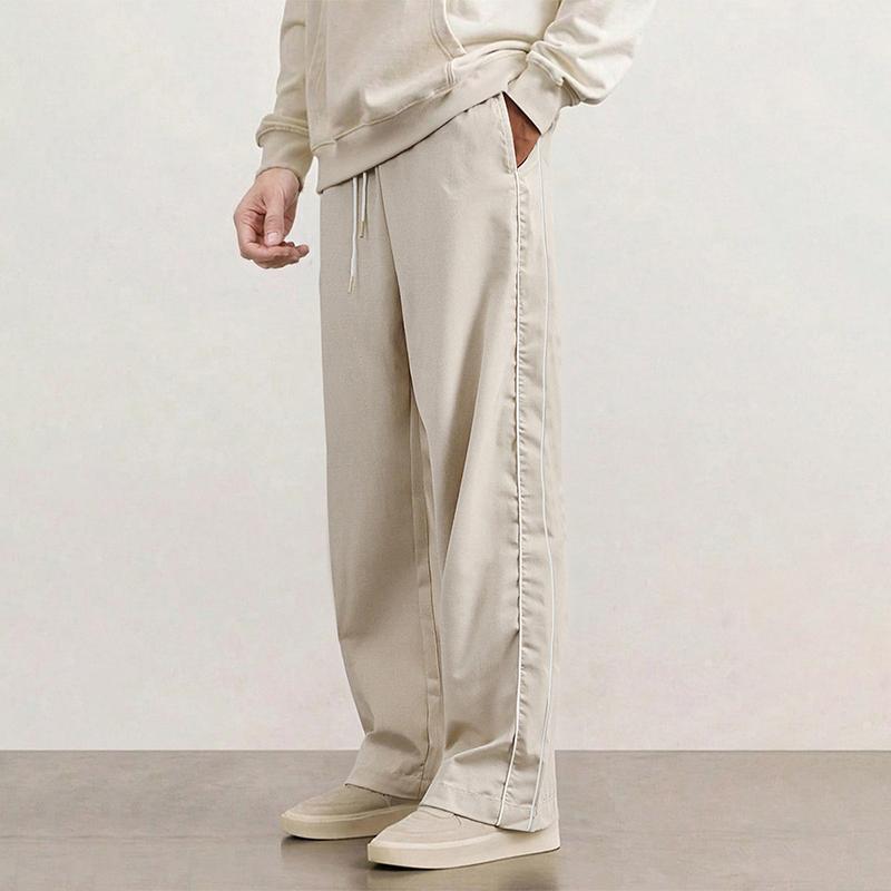 2 Piece Men's leisure Striped Pants Spring Autumn Trendy High Street Casual Loose summer Versatile Sports Trousers Men