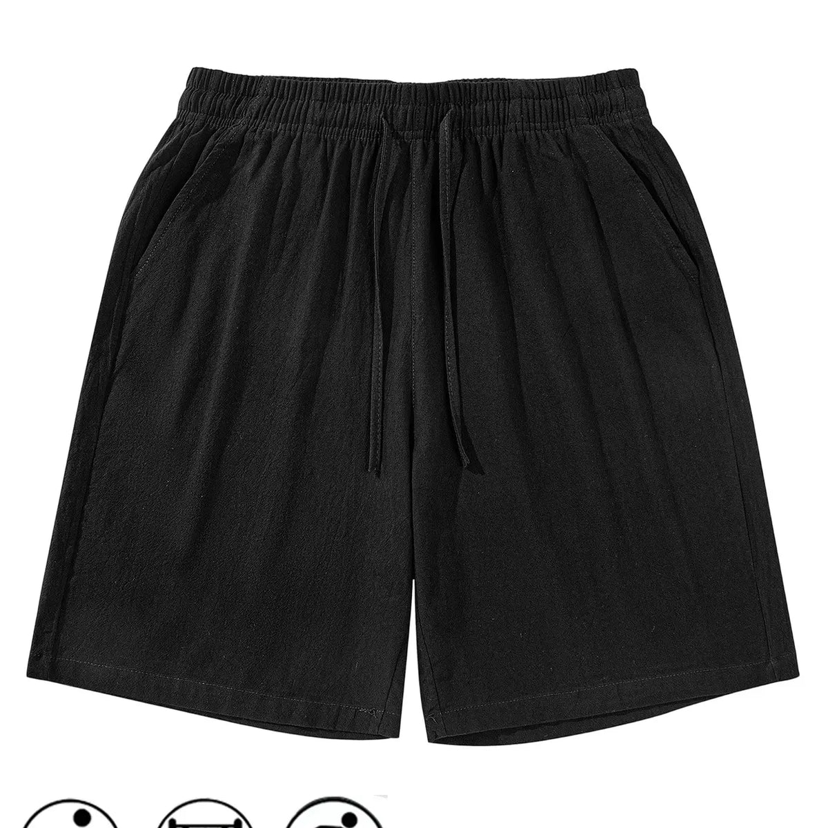 Men's Plain Linen Shorts, Casual Tropical Beach Shorts, Drawstring Waist Design, Summer Comfortable Bottoms, Breathable Comfy Shorts, Ideal for Daily Wear and Leisure Activities