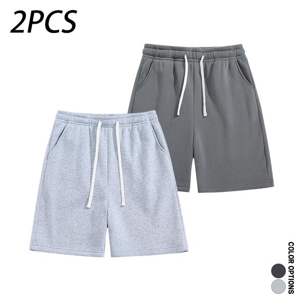 Pack of 4 men’s summer casual shorts featuring a drawstring elastic waistband, skin-friendly and breathable fabric, and a loose fit for everyday wear, leisure activities, sports, and fitness.summervibes