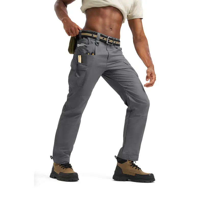 GOPUNE Men's Tactical Work Pants Lightweight Multi-Pocket Water Resistant Cargo Pants Ripstop Hiking Military Construction Outdoor Pants 10 Pockets #outdoorfun #bluecollar#workpants