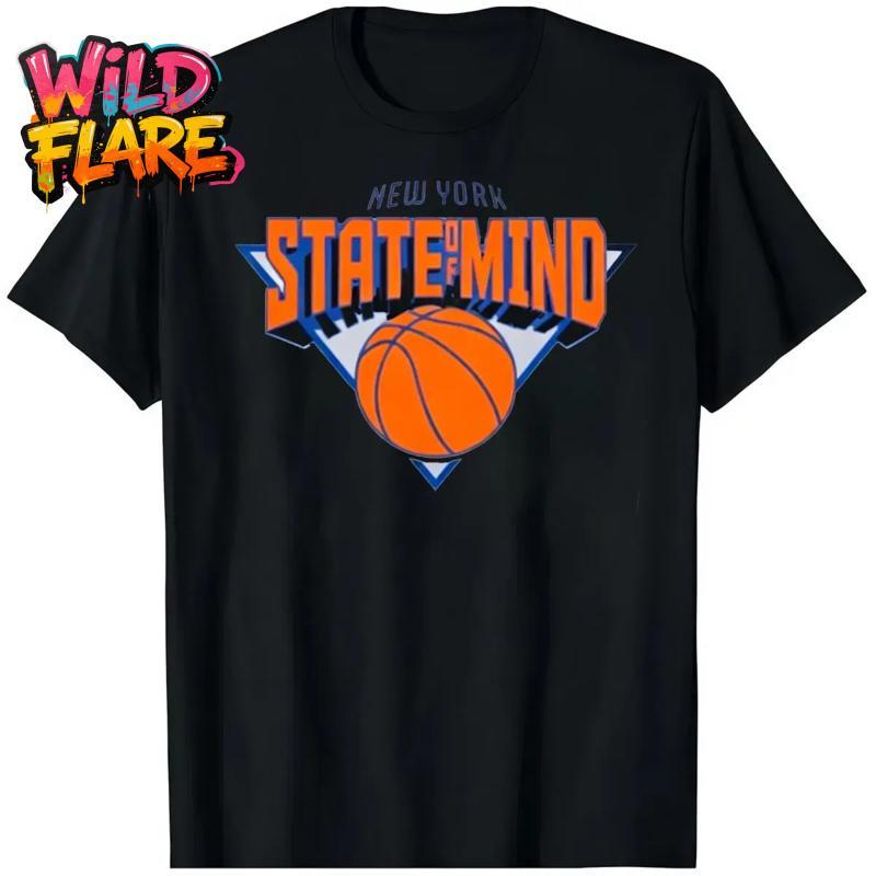 [Basketball Tee][Viral Shirt]New York State of Mind Basketball Graphic T-Shirt Unisex Cotton Casual Short Sleeve Crewneck Streetwear Tee For Basketball Fans & Streetwear Lovers & Trend Seekers Camiseta Verano