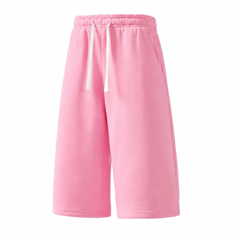 Men’s Preppy Fashion Knitting 3/4 Above-the-Knee Shorts - Mid Waist, Drawstring, Lightweight, Standard Fit Pants for Summer, 3-Pack or Single Item Options