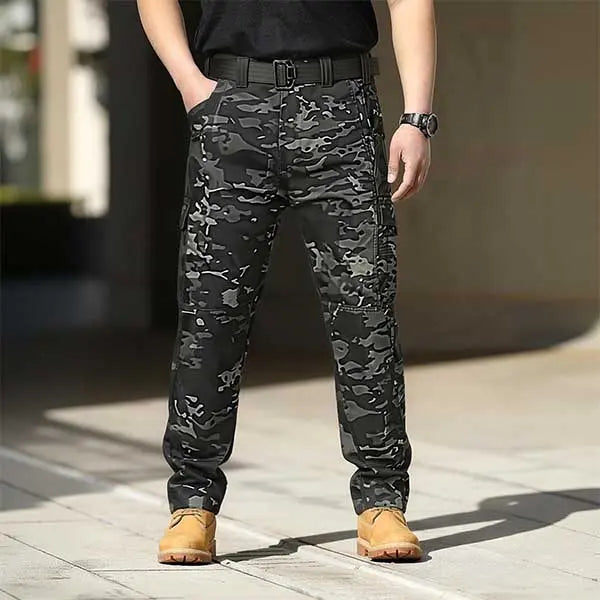Men's Outdoor Casual Fabric Trouser - Multi-Pocket Tactical Style, Practical Summer Menswear for Travel, Exploration