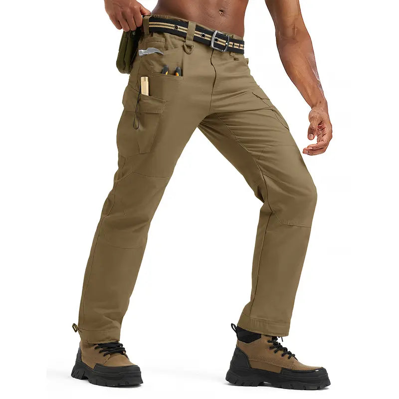 GOPUNE Men's Tactical Work Pants Lightweight Multi-Pocket Water Resistant Cargo Pants Ripstop Hiking Military Construction Outdoor Pants 10 Pockets #outdoorfun #bluecollar#workpants