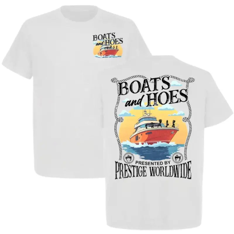 Step Brothers Boats and Hoes Movie Shirt Vintage Retro Summer Classic Gift for Him Humorous Film graphic tee