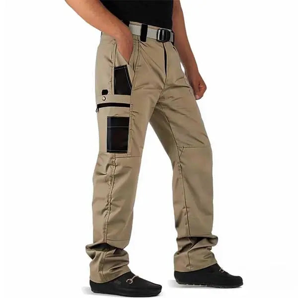 Men's Outdoor Casual Fabric Trouser - Multi-Pocket Tactical Style, Practical Summer Menswear for Travel, Exploration