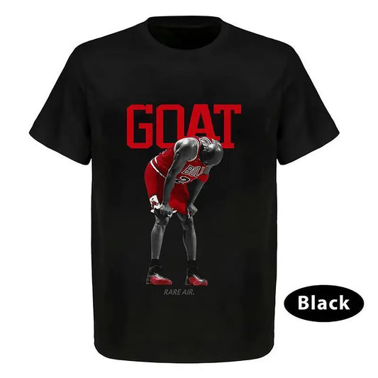 Match Flu Game 12 Jordan Retros Goat Black T Shirt Top Unisex, Basketball Shirt, Unisex T-shirt,  T-shirt ,Gift For Women, Gift For Men Crew Neck Vintage Letter  Tees  tee Eat Sleep Goon Repeat 67 Cotton Say You Swear Rifle 90s graphic good