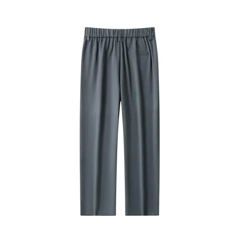 Men's 3-Pack Classic Straight-Leg Chic Pants - Polyester Solid Color with Pockets, Retro Japanese Business Casual Men's Pants for Daily Wear & Commuting, Chic Men's Pants